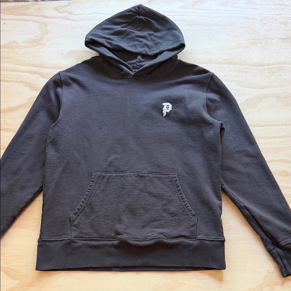 Primitive Men's Dark Gray Pullover Hoodie with Small Chest Logo